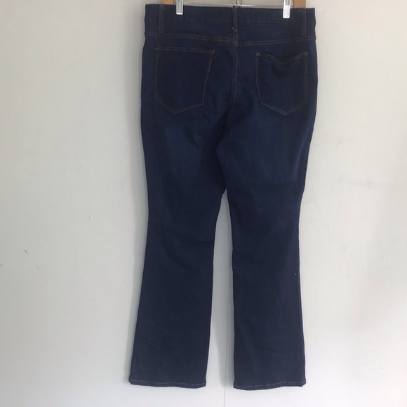 Faded Glory Core Boot Plus Size Dark Wash with contrast stitching Jeans Size 14 - Picture 3 of 8